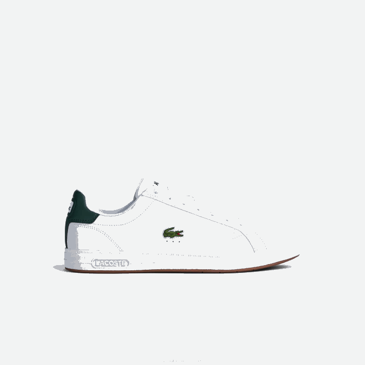 hombres Lacoste 6F241910 blanco y verde oscuro 1r5 tenis Graduate Pro de piel hombres Lacoste 6F241910 blanco y verde oscuro 1r5 tenis Graduate Pro de piel