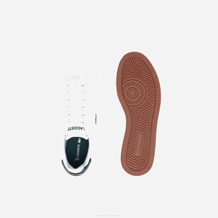 hombres Lacoste 6F241910 blanco y verde oscuro 1r5 tenis Graduate Pro de piel