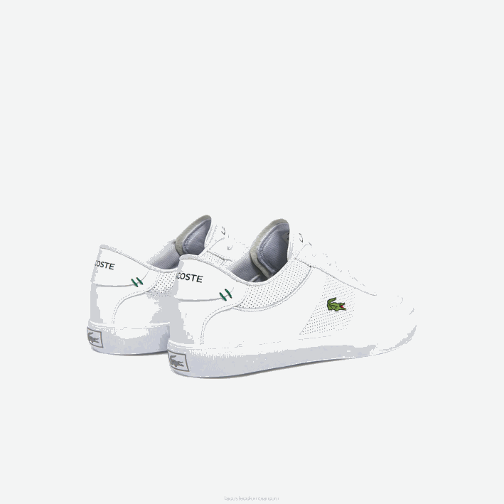 hombres Lacoste 6F241913 blanco 21g zapatillas Court Master de piel