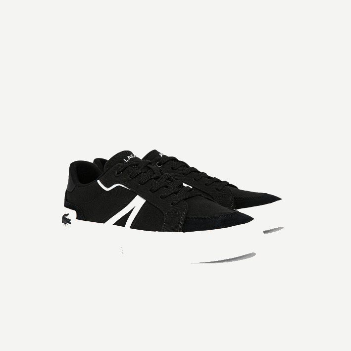 hombres Lacoste 6F241801 blanco y negro 312 zapatillas de lona l004