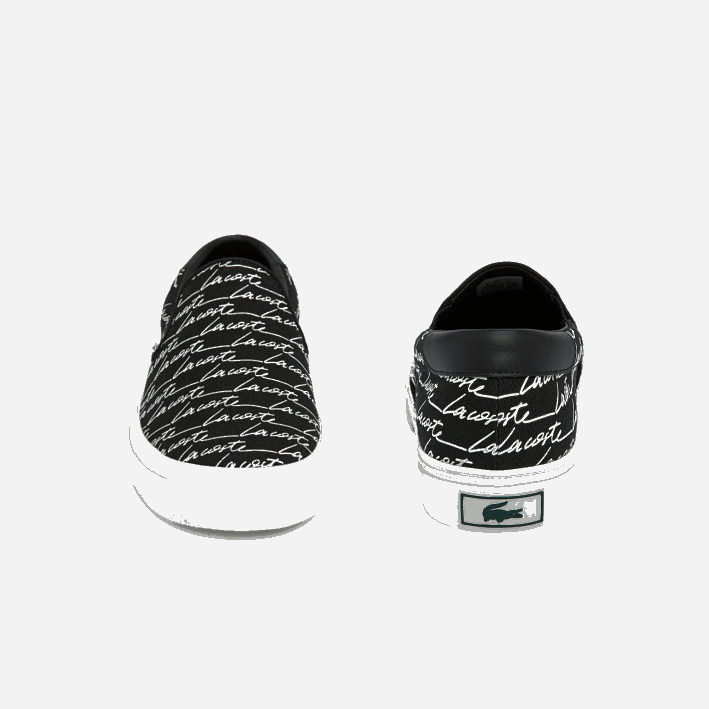 hombres Lacoste 6F241828 blanco y negro 312 servicio de salto de lona y sin cordones sintéticos