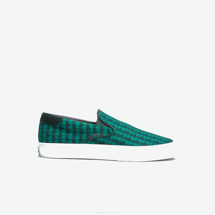 hombres Lacoste 6F241854 verde y blanco 1r7 saltar servir textil sin cordones hombres Lacoste 6F241854 verde y blanco 1r7 saltar servir textil sin cordones