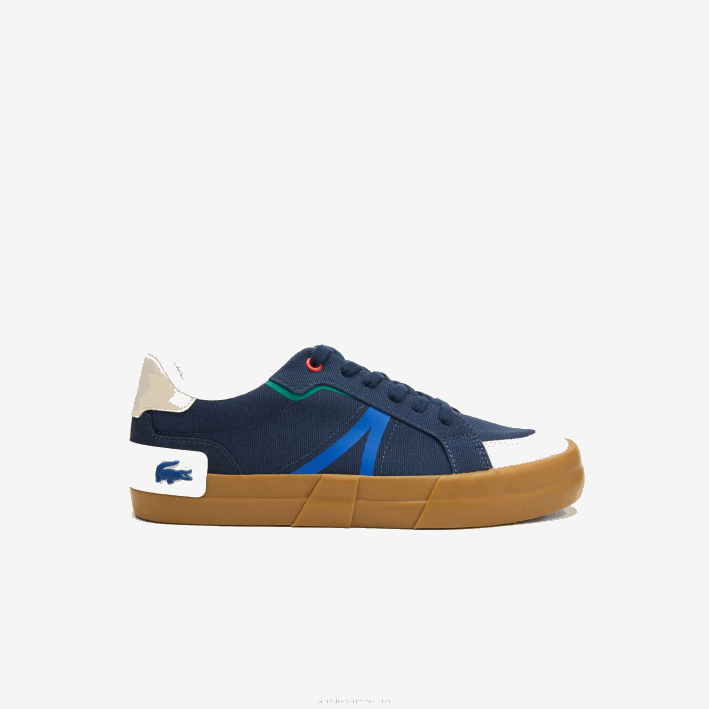 hombres Lacoste 6F241856 chicle azul marino gu1 tenis l004 textil con suela de goma hombres Lacoste 6F241856 chicle azul marino gu1 tenis l004 textil con suela de goma