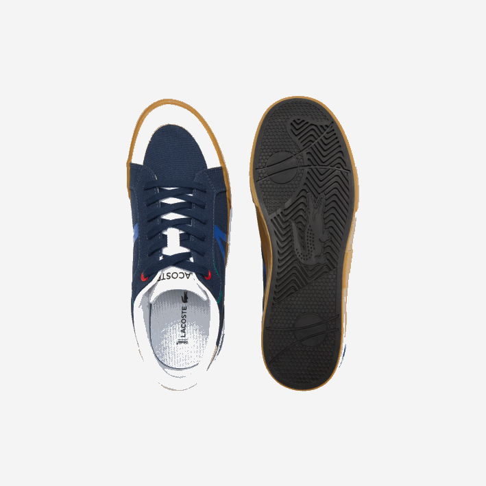hombres Lacoste 6F241856 chicle azul marino gu1 tenis l004 textil con suela de goma