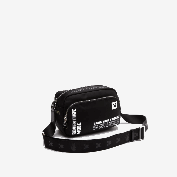 mujer6F242838 minecraft negro blanco k00 bolso de hombro lacoste x minecraft de nailon con estampado