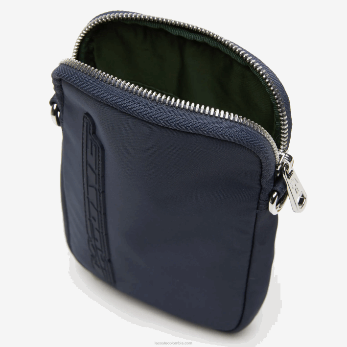 mujer Lacoste 6F241976 azul nuit blanc m05 soporte para smartphone con marca en contraste