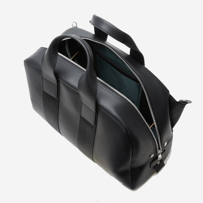 mujer Lacoste 6F242101 negro 000 bolsa de fin de semana de piel flexible