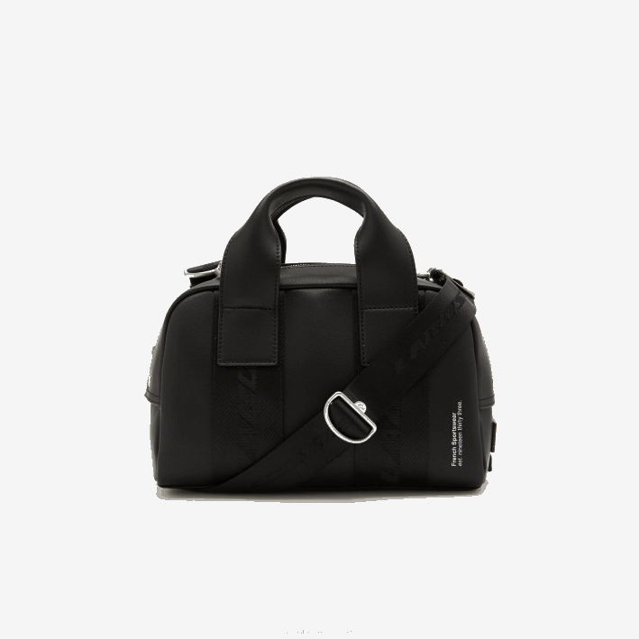mujer Lacoste 6F242108 negro 000 bolsa de deporte con inscripción en contraste