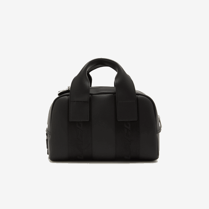 mujer Lacoste 6F242108 negro 000 bolsa de deporte con inscripción en contraste
