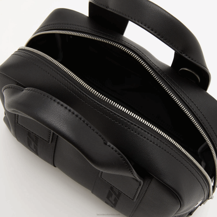 mujer Lacoste 6F242108 negro 000 bolsa de deporte con inscripción en contraste