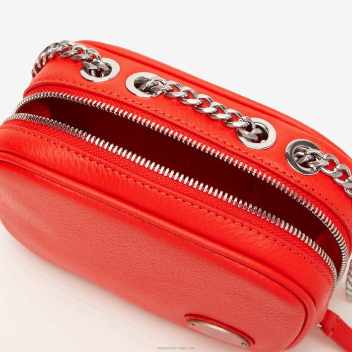 mujer Lacoste 6F242789 corrida l41 bolso de hombro cuadrado de piel flor