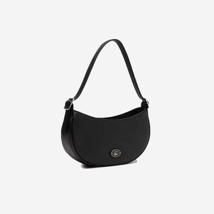 mujer Lacoste 6F242791 negro 000 bolsa de media luna de piel flor