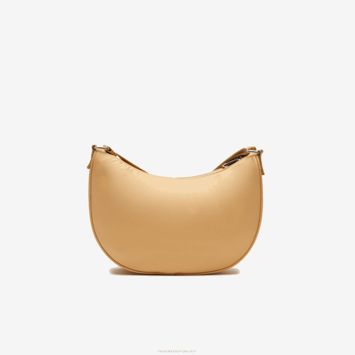 mujer Lacoste 6F242798 pastilla de alondra m01 bolsa de media luna con logo en contraste