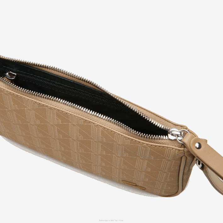 mujer Lacoste 6F242801 beige vienés l01 bolsa crossbody con monograma estampado