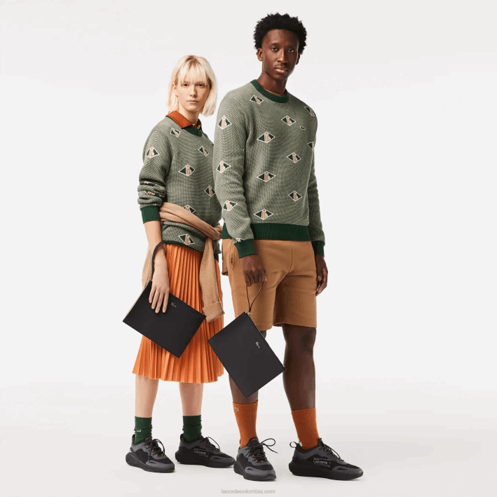 mujer Lacoste 6F242817 negro krema a91 bolso de mano anna de lona revestida de piqué con cremallera mujer Lacoste 6F242817 negro krema a91 bolso de mano anna de lona revestida de piqué con cremallera