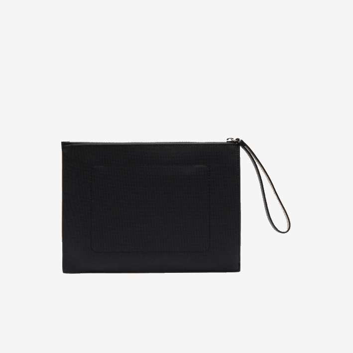 mujer Lacoste 6F242817 negro krema a91 bolso de mano anna de lona revestida de piqué con cremallera
