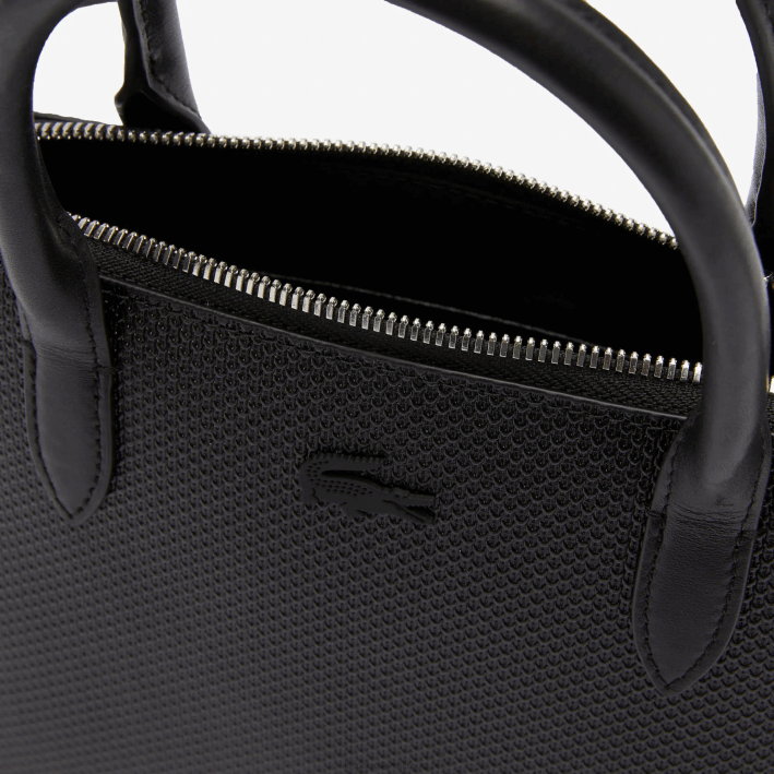 mujer Lacoste 6F242831 negro 000 bolso chantaco de piel piqué con asa superior