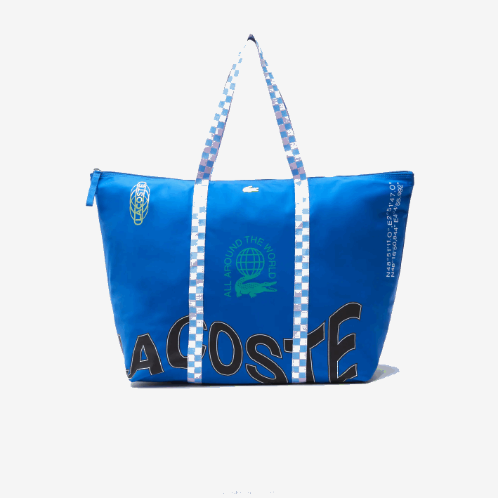 mujer Lacoste 6F242850 marina por todas partes l09 bolsa de fin de semana plegable