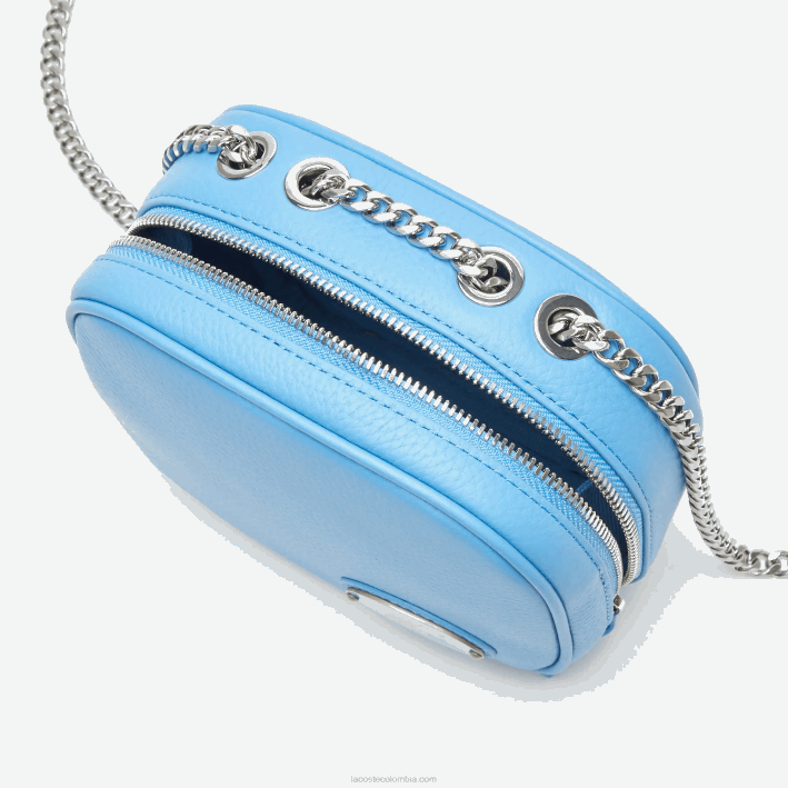 mujer Lacoste 6F242852 argentino 213 bolsa crossover pequeña de piel granulada