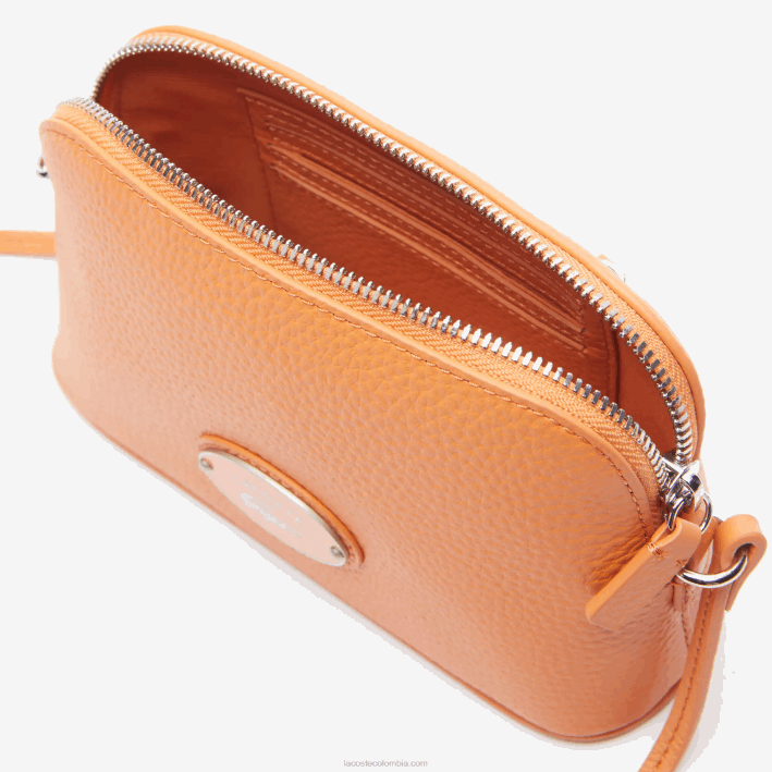 mujer Lacoste 6F242865 poteria k20 bolsa crossover con cúpula de cuero granulado