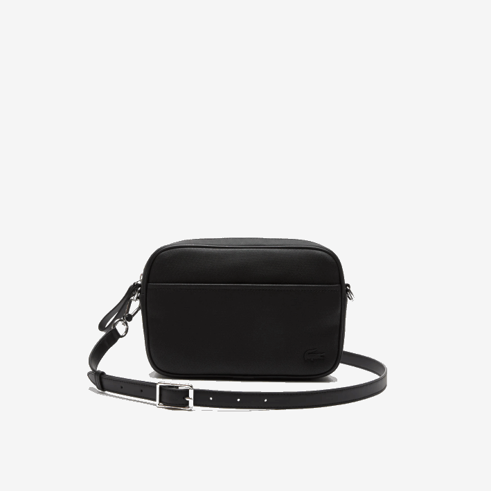 mujer Lacoste 6F242868 negro 000 bolso cruzado con bolsillo plano y cremallera