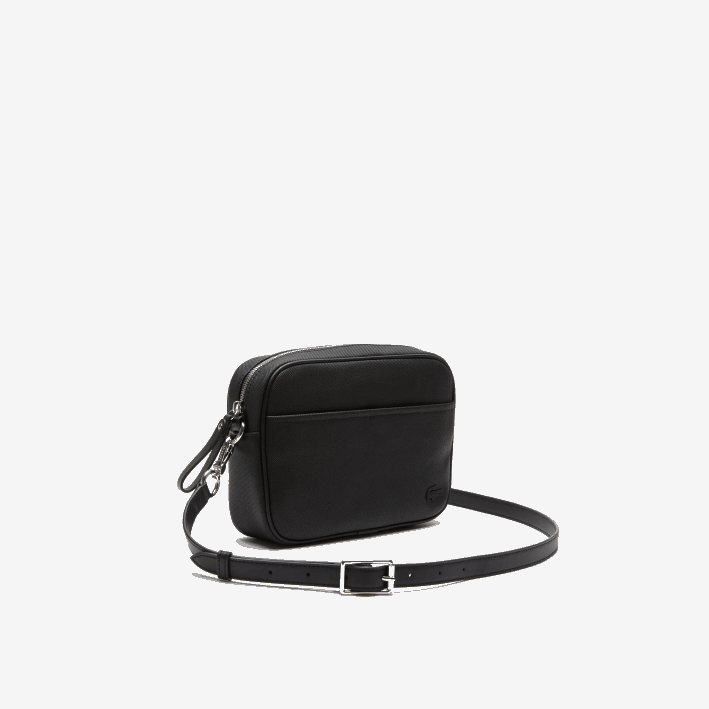 mujer Lacoste 6F242868 negro 000 bolso cruzado con bolsillo plano y cremallera
