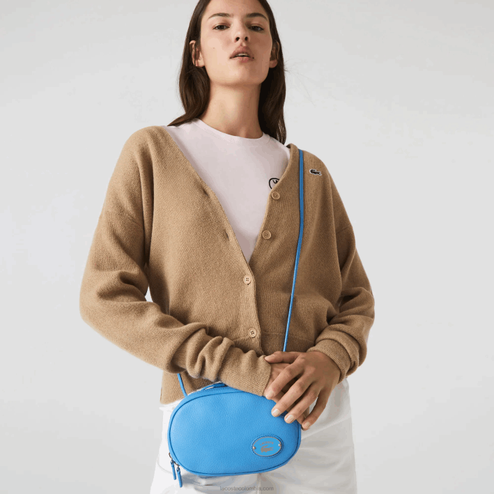mujer Lacoste 6F242870 argentino 213 bolso cámara pequeño de piel granulada mujer Lacoste 6F242870 argentino 213 bolso cámara pequeño de piel granulada