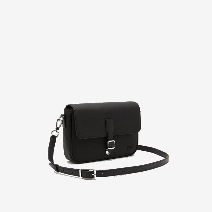 mujer Lacoste 6F242873 negro 000 bolso messenger con cierre de hebilla