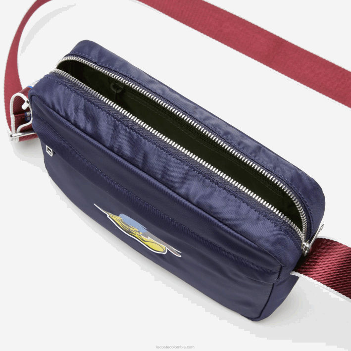 mujer Lacoste 6F242875 marina 166 andrinopla l27 bolso cruzado con logo