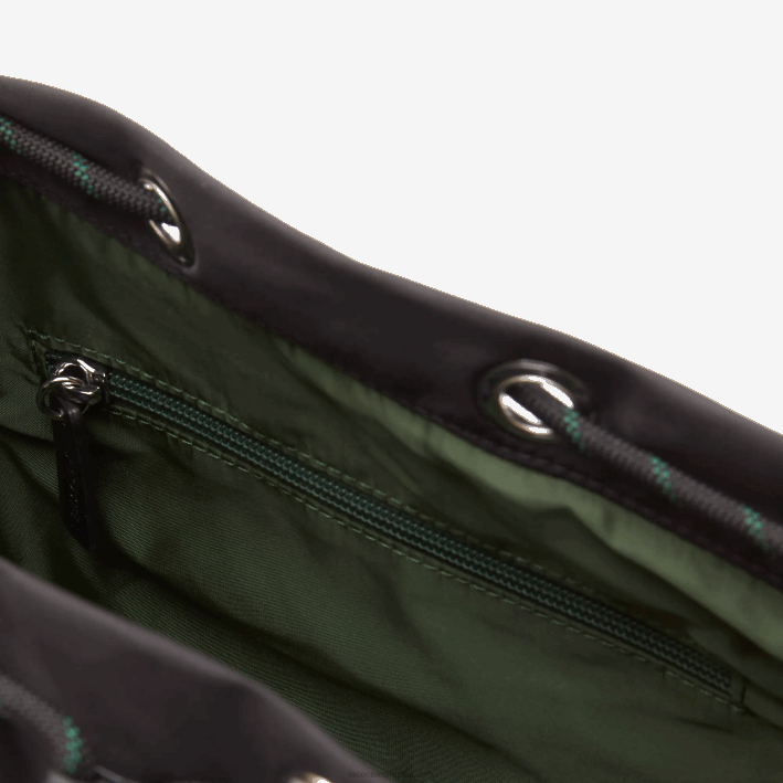 mujer Lacoste 6F242876 negro 000 bolsa bombonera con parche de la firma