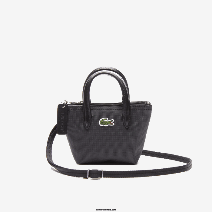 mujer Lacoste 6F242886 negro 000 l.12.12 bolsa de compras con correa para el hombro desmontable