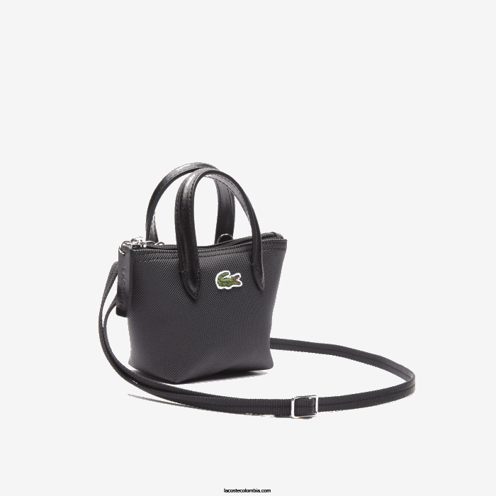 mujer Lacoste 6F242886 negro 000 l.12.12 bolsa de compras con correa para el hombro desmontable