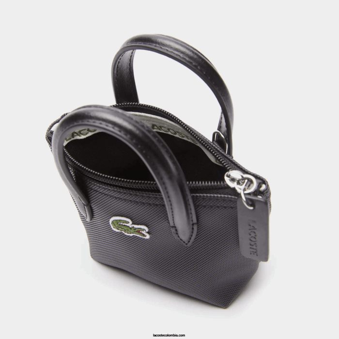 mujer Lacoste 6F242886 negro 000 l.12.12 bolsa de compras con correa para el hombro desmontable