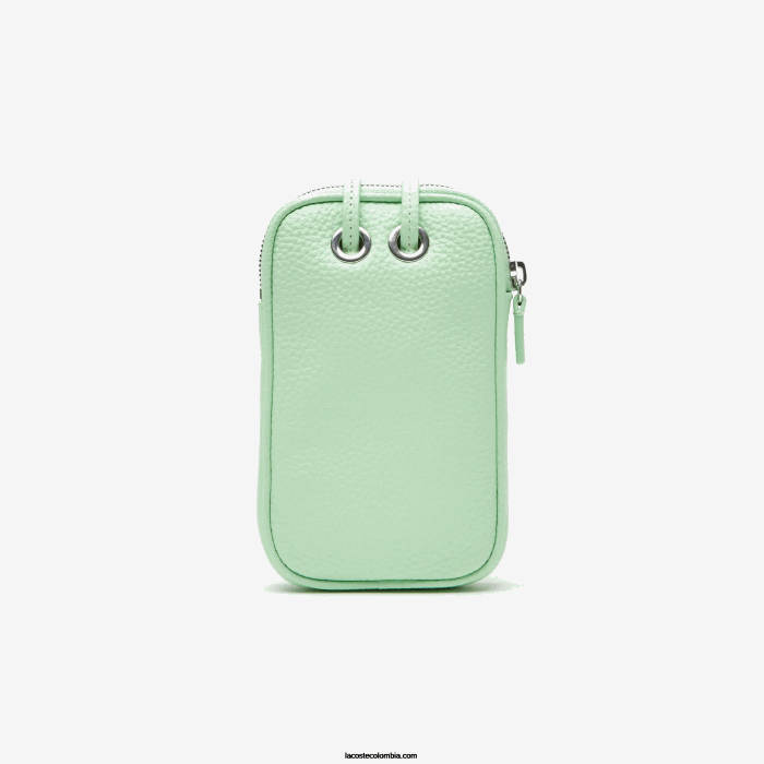 mujer Lacoste 6F242894 ceniza k93 soporte para teléfono de cocodrilo en contraste