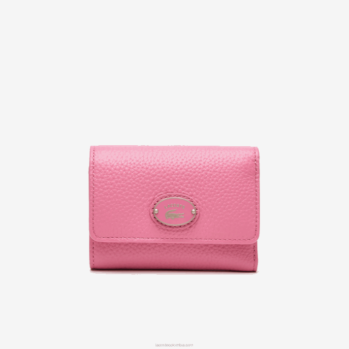 mujer Lacoste 6F242807 reseda l39 cartera con cierre de solapa de piel flor mujer Lacoste 6F242807 reseda l39 cartera con cierre de solapa de piel flor