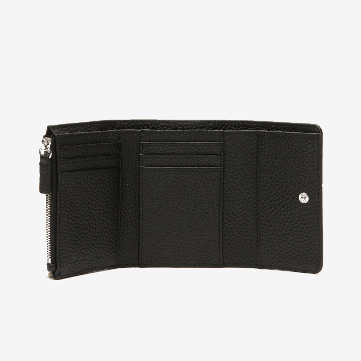 mujer Lacoste 6F242808 negro 000 cartera con cierre de solapa de piel flor
