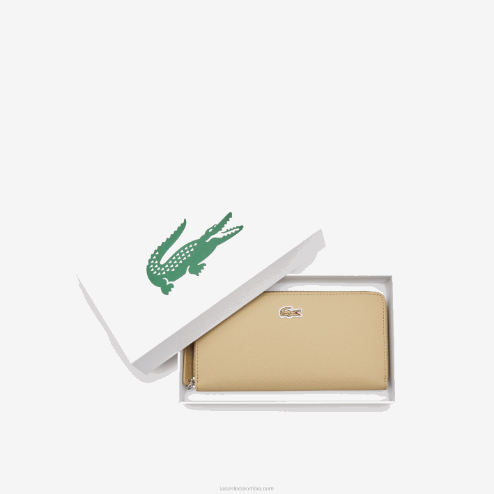 mujer Lacoste 6F242812 atigrado l37 l.12.12 concept cartera petit pique con cremallera para 12 tarjetas