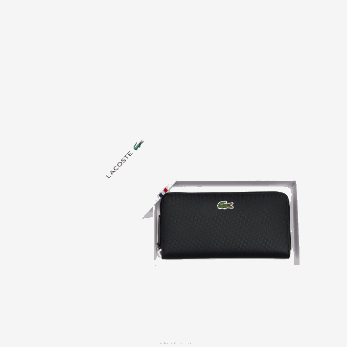 mujer Lacoste 6F242813 negro 000 l.12.12 concept cartera petit pique con cremallera para 12 tarjetas