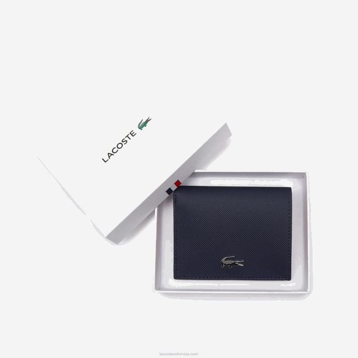 mujer Lacoste 6F242841 marino 166 colorete b50 cartera plegable pequeña anna