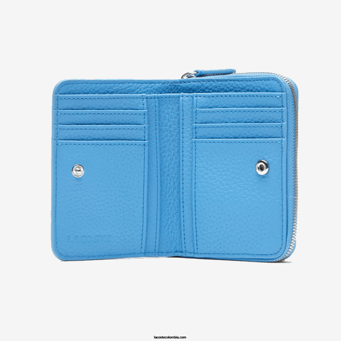 mujer Lacoste 6F242892 argentino 213 cartera pequeña con placa de metal y cremallera