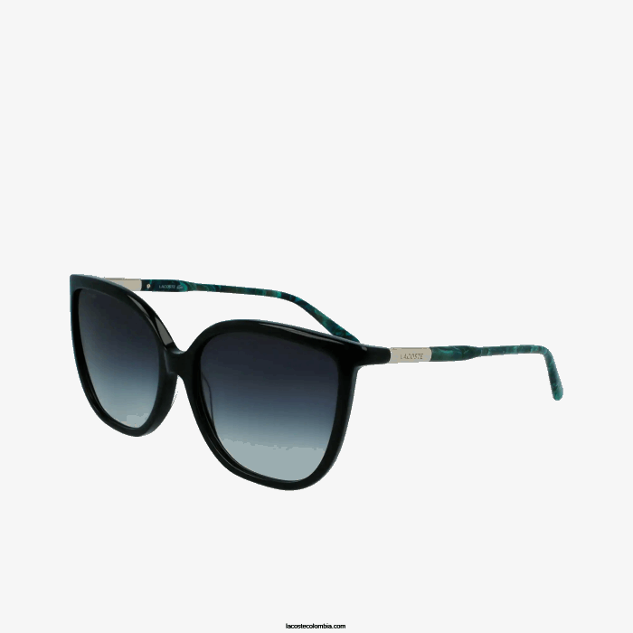 mujer Lacoste 6F242906 negro mate 001 gafas de sol de acetato con patillas tubulares