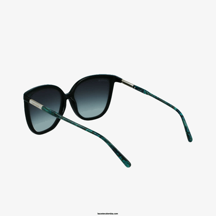 mujer Lacoste 6F242906 negro mate 001 gafas de sol de acetato con patillas tubulares