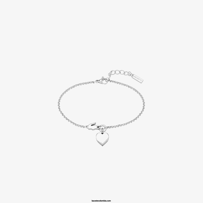 mujer Lacoste 6F242908 plata 045 amo mi pulsera de cocodrilo
