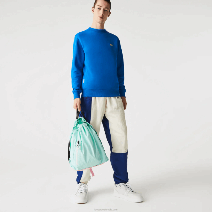 mujer Lacoste 6F242056 seringat flúor lotus k10 mochila plegable de nailon con banda de la marca