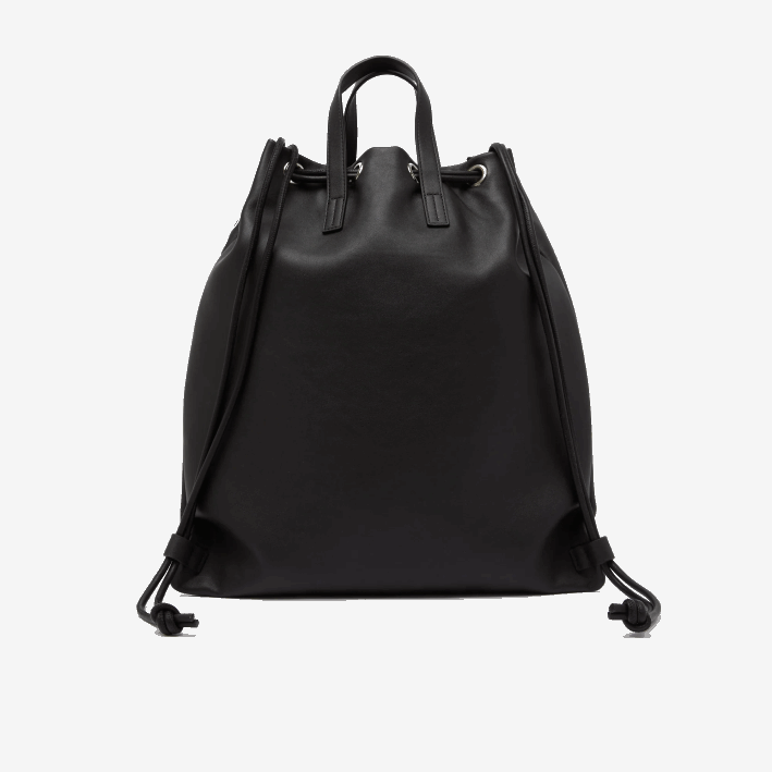 mujer Lacoste 6F242105 negro blanco 279 mochila plana con coordenadas geográficas en contraste