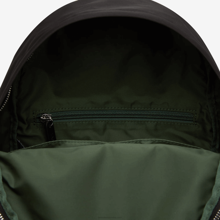 mujer Lacoste 6F242863 negro 000 mochila con tirador y parche de la firma