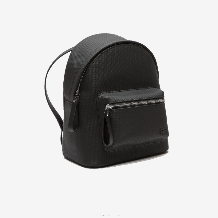 mujer Lacoste 6F242879 negro 000 mochila grande con bolsillo delantero