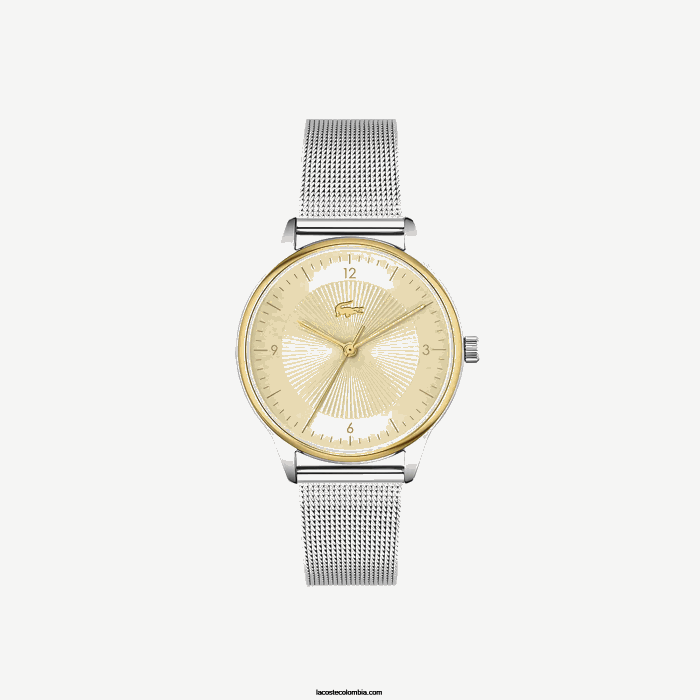 mujer Lacoste 6F242922 plata 000 reloj club 3 agujas - champagne con malla de acero inoxidable mujer Lacoste 6F242922 plata 000 reloj club 3 agujas - champagne con malla de acero inoxidable