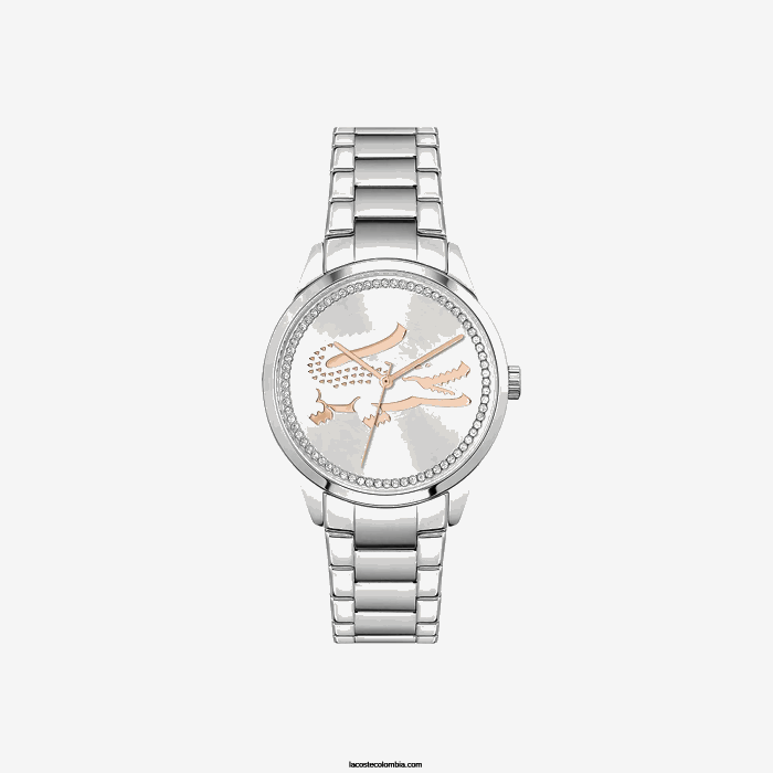 mujer Lacoste 6F242923 negro 000 reloj ladycroc 3 agujas - plateado con brazalete de acero inoxidable mujer Lacoste 6F242923 negro 000 reloj ladycroc 3 agujas - plateado con brazalete de acero inoxidable