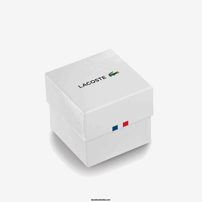 mujer Lacoste 6F242923 negro 000 reloj ladycroc 3 agujas - plateado con brazalete de acero inoxidable